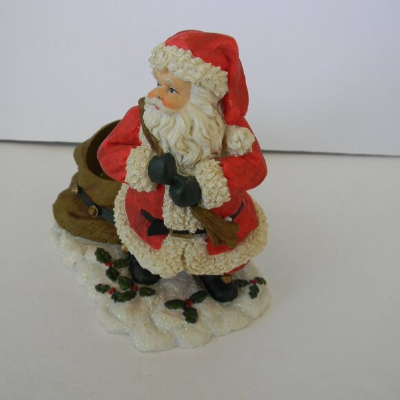 CELEBRATIONS CERAMIC SANTA WINE BOTTLE/SOAP HOLDER DECOR CHRISTMAS - Picture 2 of 8